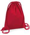 W260 Westford Mill Organic Premium Cotton Gymsac Classic Red colour image